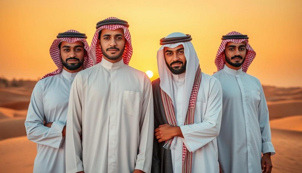 الشباب السعوديين بالشماغ