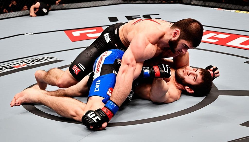 حبيب نور محمدوف في إحدى مباريات UFC